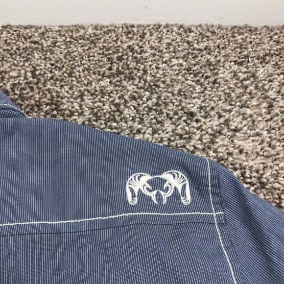 KUIU Shirt Basin Short Sleeve Button Up Blue Mens Large - Picture 7 of 10